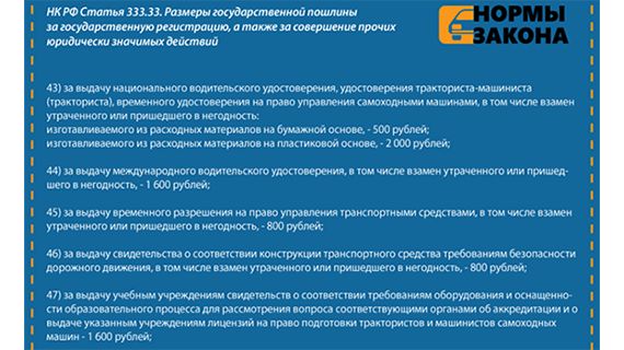 Таблица с размерами госпошлины за замену водительского удостоверения Таблица с размерами госпошлины за замену водительского удостоверения